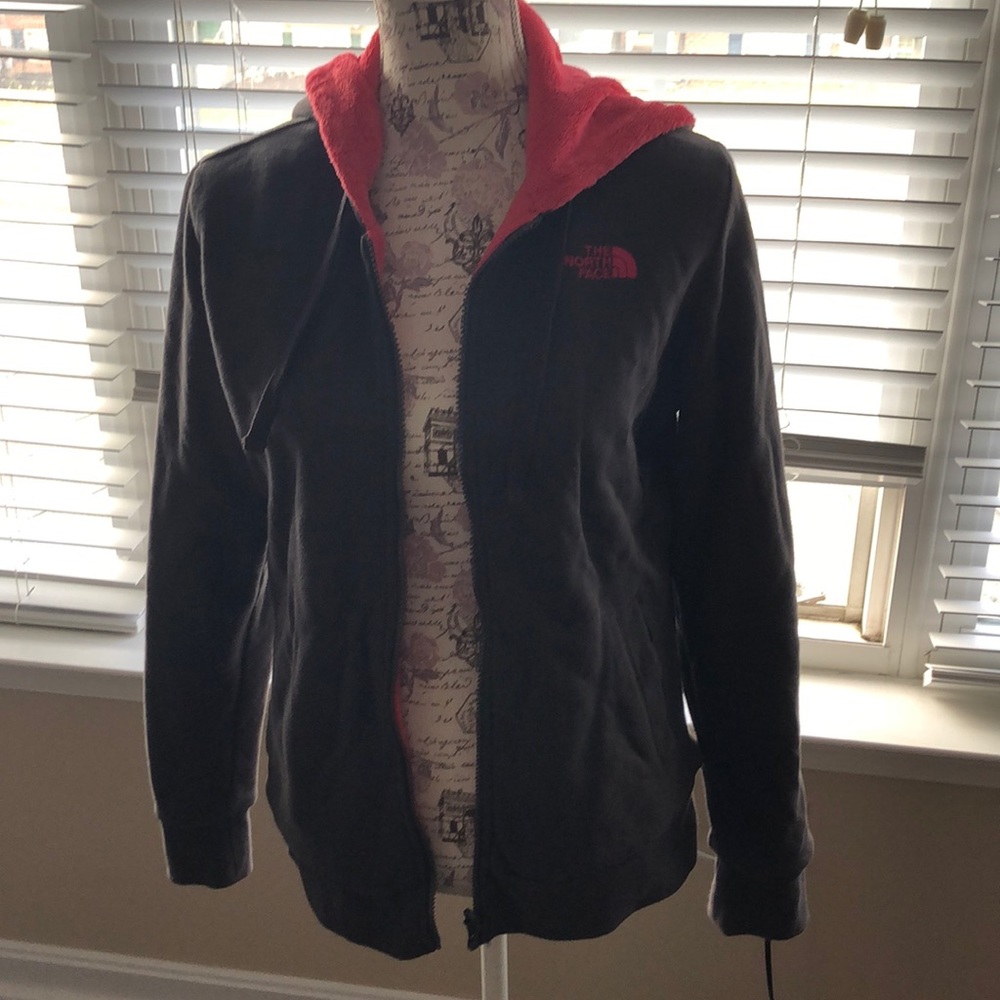 North face reversible zip up hoodie